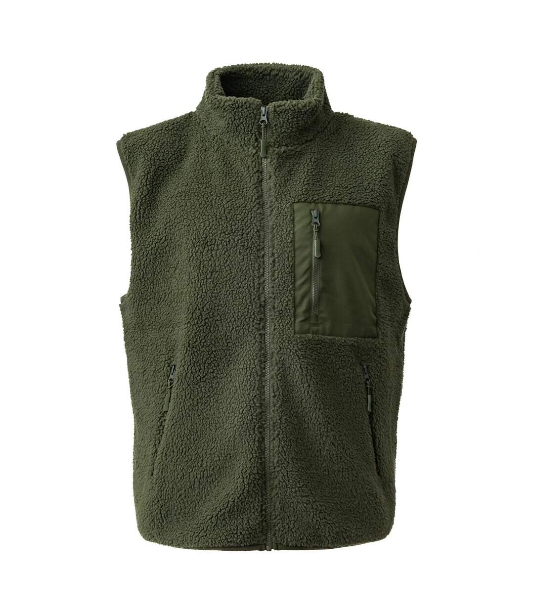 Veste Sans Manches Adulte Vert Olive Result Essential Hygiene-1