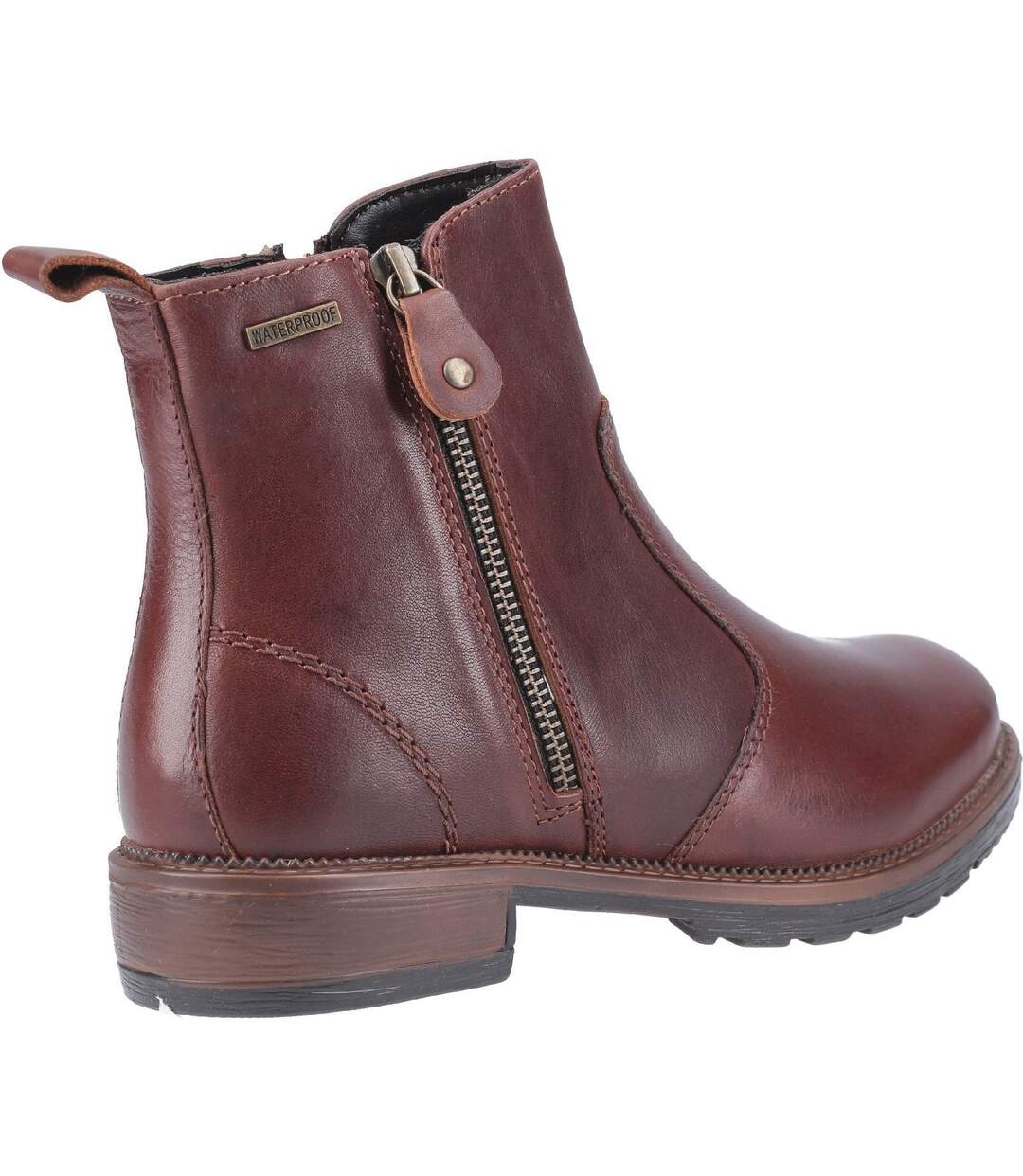 Cotswold Womens/Ladies Ashwicke Zip Leather Ankle Boot (Brown) - UTFS6652