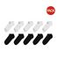 Pack Of 10  Unisex Adult Everyday No-show Socks  White Black New Balance-1