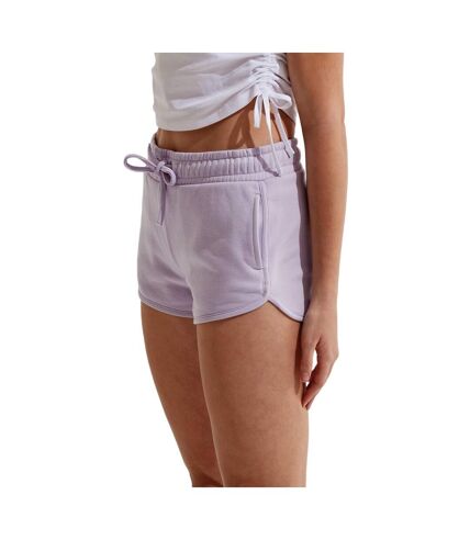 Womens/ladies recycled retro sweat shorts lilac TriDri