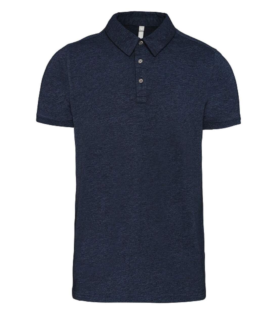 Polo jersey manches courtes - Homme - K262 - bleu marine heather