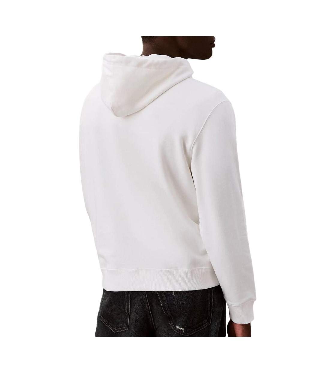 Sweat blanc homme calvin klein terry-2