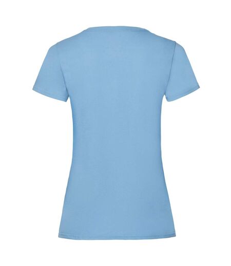 Womens/ladies Lady Fit T-shirt Sky Blue Fruit Of The Loom