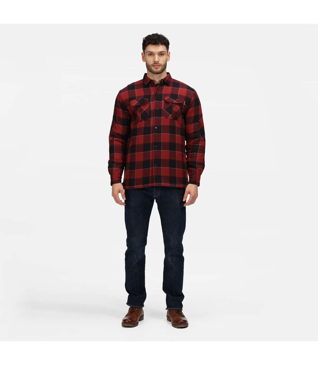 Mens shelford checked padded shirt red Regatta