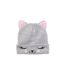 Bonnet Enfant Chat 21cm Gris & Rose