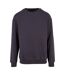 Mens Crew Neck Plain Sweatshirt Navy Build Your Brand-1