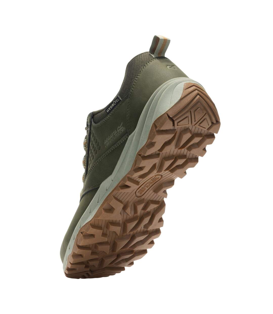 Mens Amble Waterproof Low Cut Walking Shoes Dark Khaki Wood Brown Regatta-2