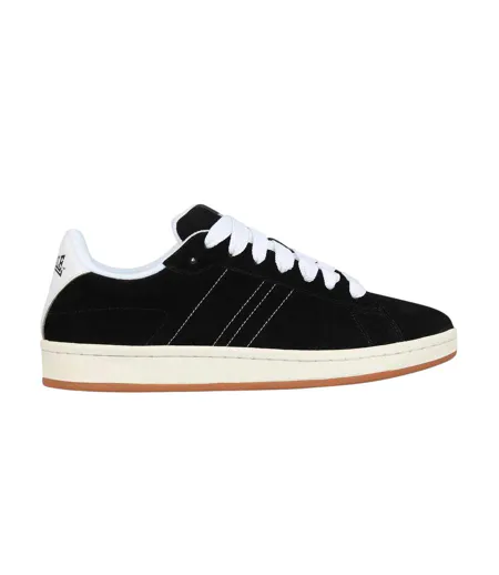 Mens Kensal Leather Trainers Black White Lonsdale
