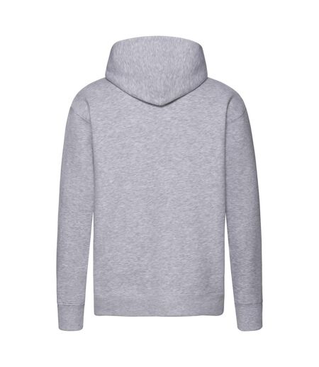 Mens Premium Hoodie Heather Grey Fruit Of The Loom