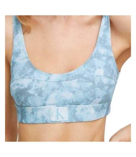 Haut De Maillot De Bain Motif/style Tie-dye Femme Bleu Calvin Klein
