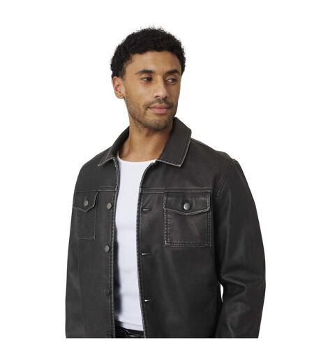 Veste-chemise Motif/style Boutonné Homme Noir Brave Soul