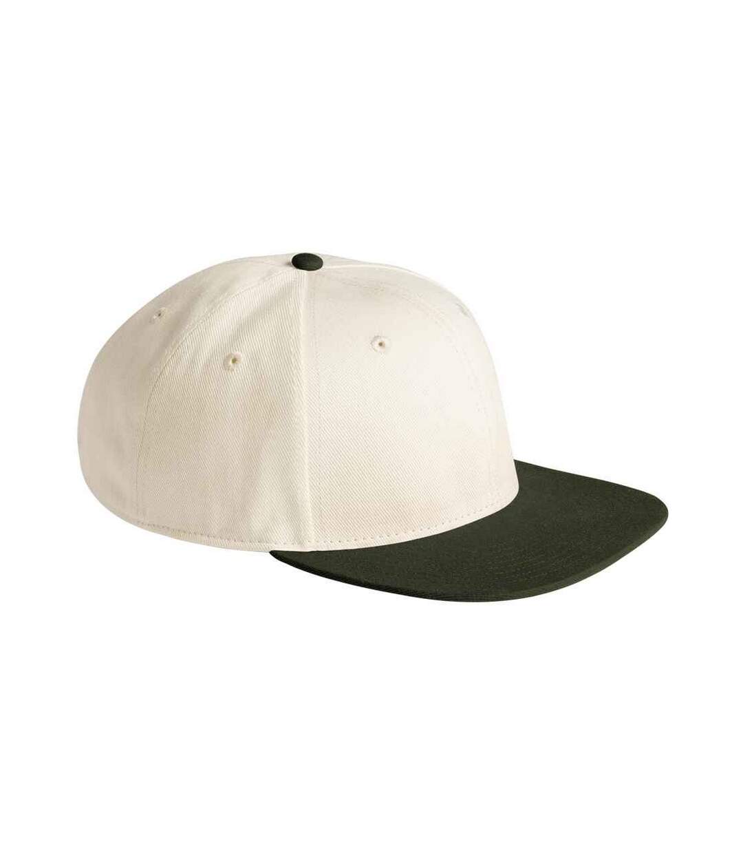 Casquette De Baseball Motif/style Contrasté Naturel Olive Foncé Beechfield-1