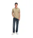 Mens Logo Pique Polo Shirt Beige Hugo-1