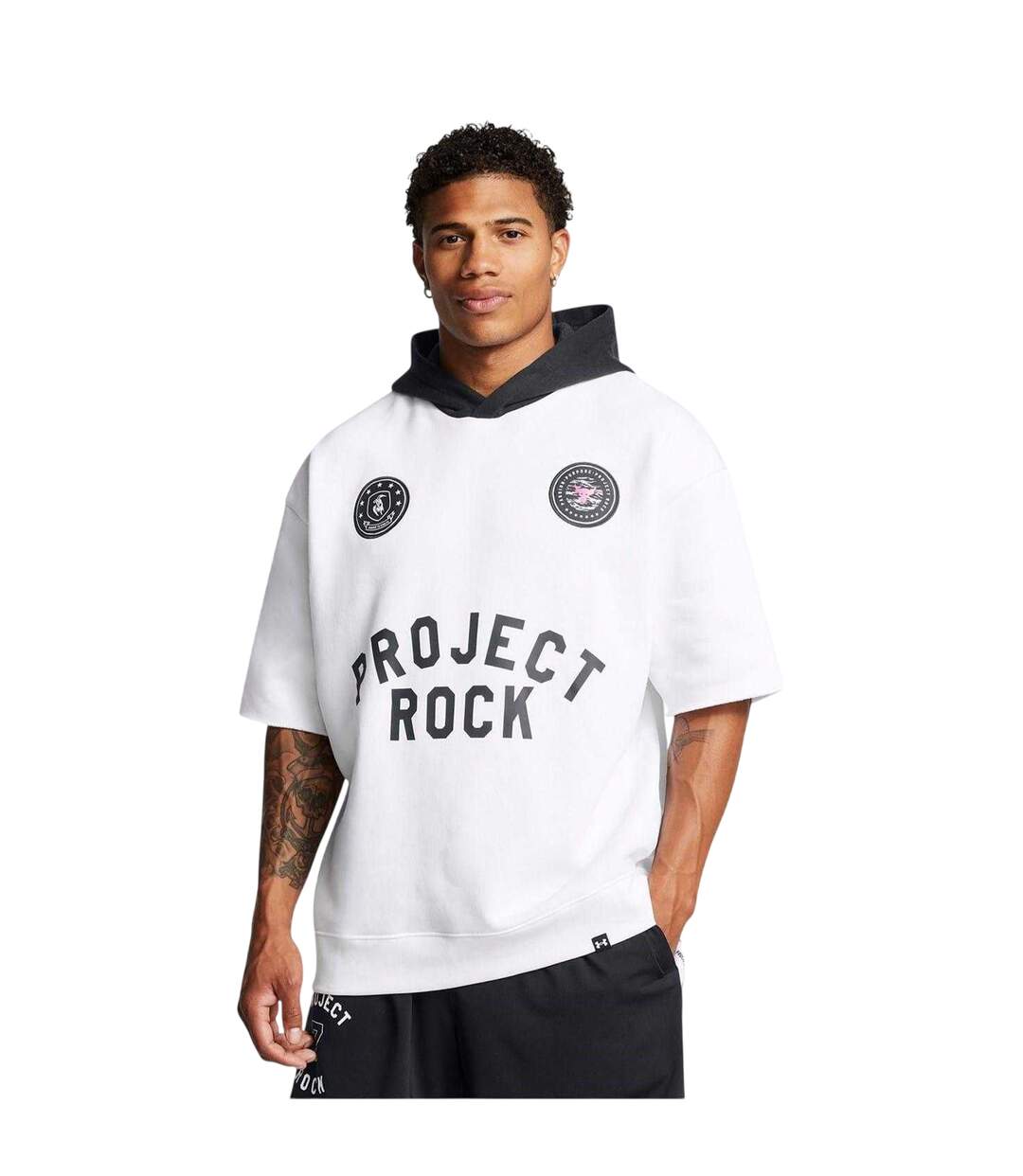 Sweat À Capuche Project Rock Homme Blanc Under Armour-4