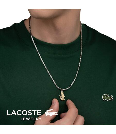 Mens Arthor Crocodile Necklace One Size Silver Lacoste
