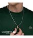 Mens Arthor Crocodile Necklace One Size Silver Lacoste-4