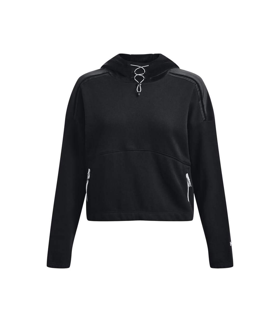 Womens/ladies journey fleece hoodie black Under Armour-1