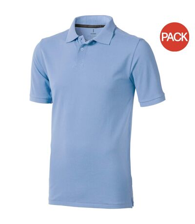 Paquet De 2  Polos Manches Courtes Calgary Homme Bleu Clair Elevate Elevate