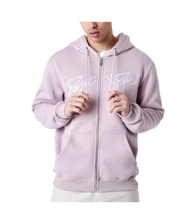 Sweat Zippé Rose Homme Project X Paris Broderie Origin - L