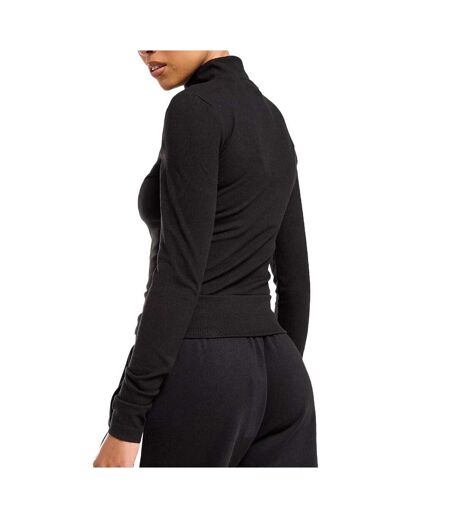 Sweat zippé noir femme adidas tracktop