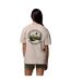 Womens/ladies Floral Oversized T-shirt Beige Columbia-2