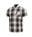 Mens Checkered Short-sleeved Shirt Black Red Giorgio-3