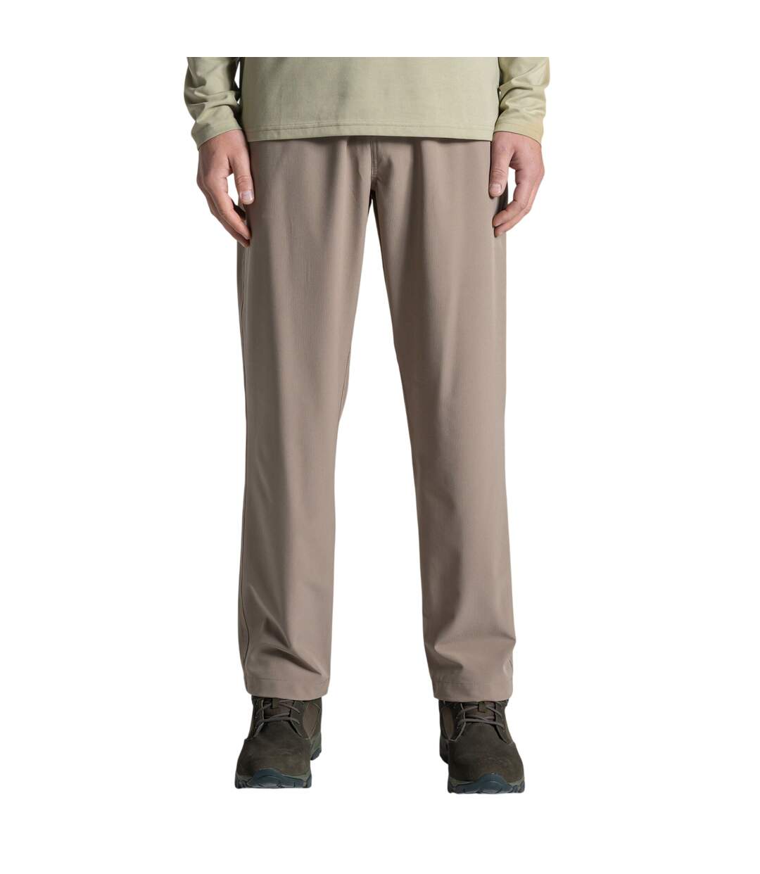 Pantalon Uni À Taille Haute Élastiquée Socco Homme Beige Craghoppers-1