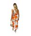 Combinaison Cocktail Motif/style Floral Femme Orange Sang AX Paris-2
