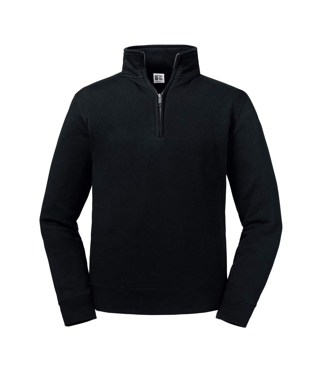 Mens authentic quarter zip sweatshirt black Russell