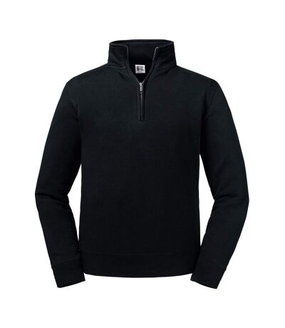 Russell Mens Authentic Quarter Zip Sweatshirt (Black) - UTRW7535