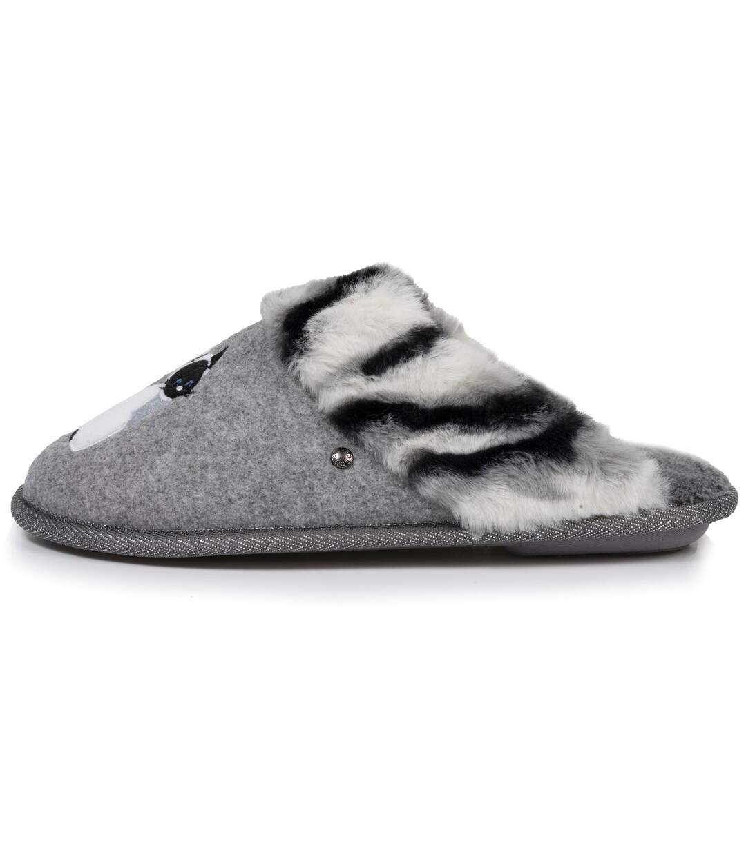 Isotoner Chaussons Mules femme chat fantaisie-3