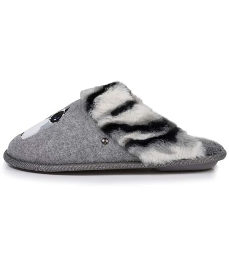 Isotoner Chaussons Mules femme chat fantaisie
