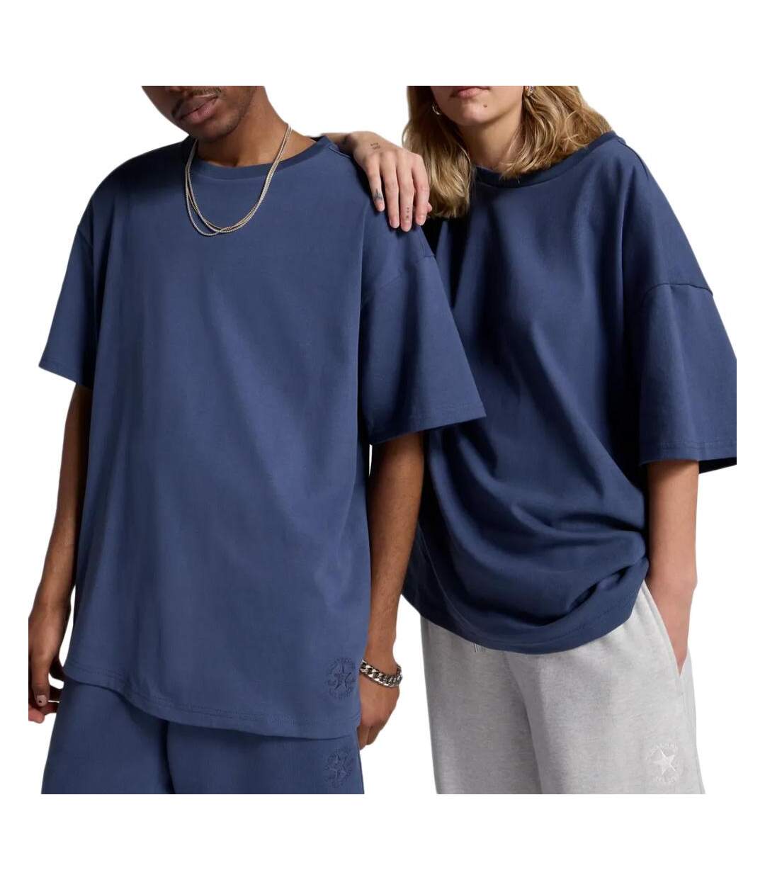 T-Shirt bleu mixte converse gold-1