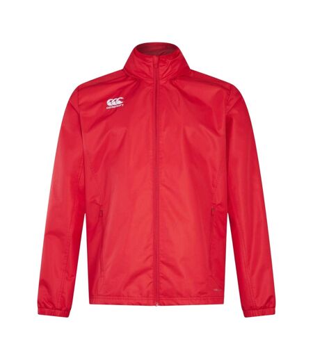 Mens Club Vaposhield Full Zip Waterproof Jacket Flag Red Canterbury