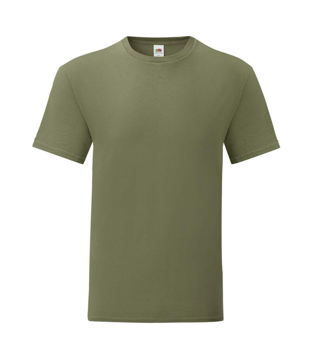 T-shirt iconic homme vert kaki Fruit of the Loom-1