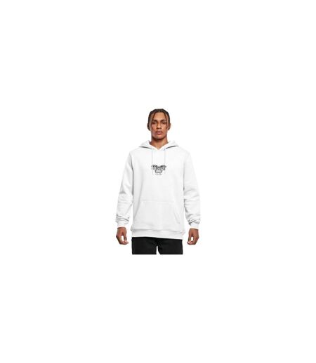 Sweat À Capuche Give Yourself Time Homme Blanc Mister Tee