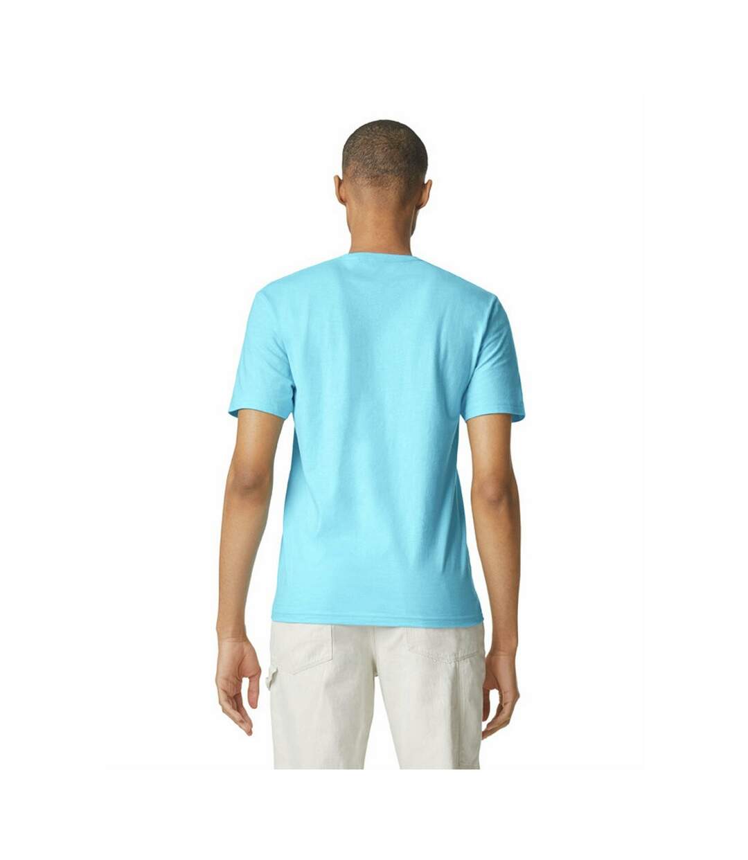 T-shirt manches courtes softstyle homme bleu ciel Gildan-2