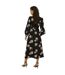 Womens/ladies floral waist tie petite midi shirt dress black Dorothy Perkins