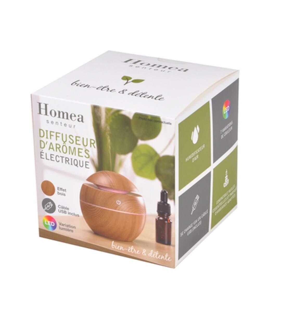 Diffuseur de Parfum Électrique Boule 130ml Naturel-3