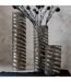 Vase Design en Verre Lignes 26cm Argent-4