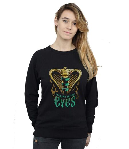 Disney Sweatshirt Womens/Ladies Aladdin Movie Jafar Snake Eyes (Noir) - UTBI5406