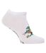 Pack Of 3  Womens/ladies Trainer Socks  White Ed Hardy-4