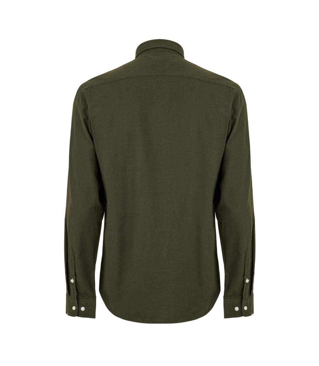 Mens Plain Regular Long-sleeved Button-down Shirt Rosin Only-3
