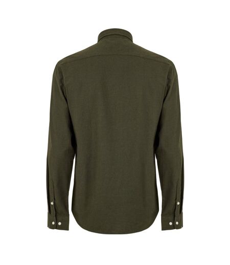 Mens Plain Regular Long-sleeved Button-down Shirt Rosin Only