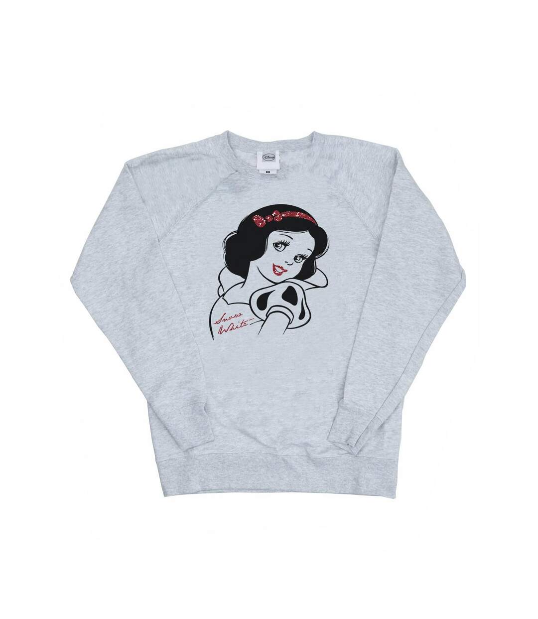 Disney Princess - Sweat SNOW WHITE GLITTER - Femme (Gris chiné) - UTBI10170-1