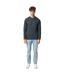 Unisex adult denali recycled cotton undyed sweatshirt heather anthracite heather Iqoniq-3
