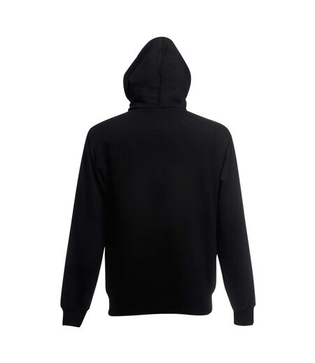 Sweatshirt À Capuche Et Fermeture Zippée Homme Noir Fruit Of The Loom