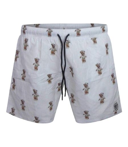 Short De Bain Motif/style Ours En Peluche Homme Blanc Philipp Plein