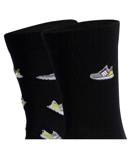 Lot De 2  Socquettes Ultraboost Love Graphic Adulte Noir Adidas