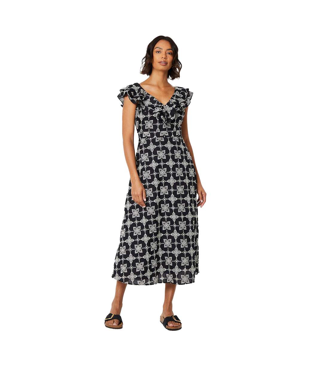 Robe mi-longue femme noir Dorothy Perkins-1